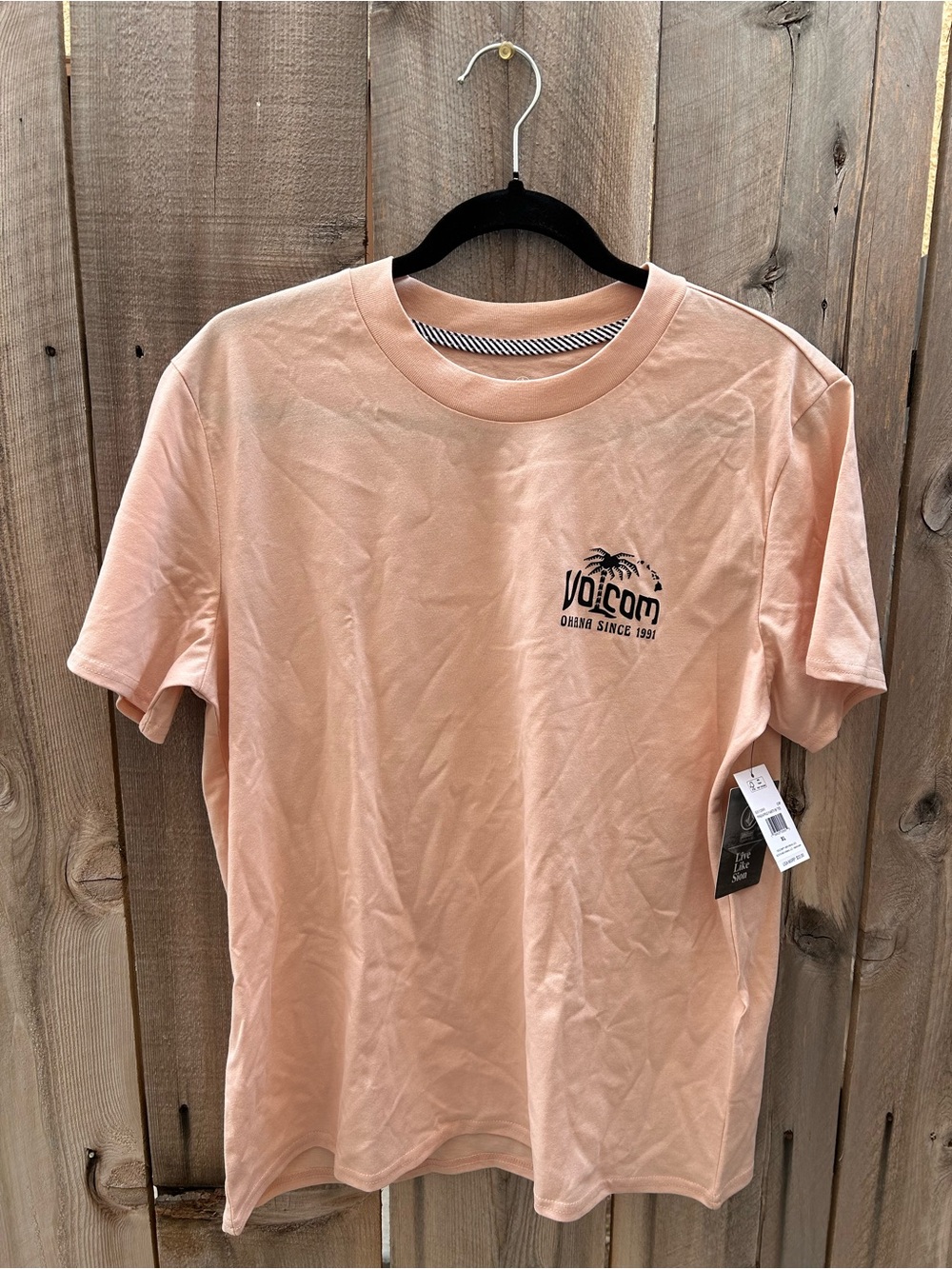 Volcom Pineapple Party Boyfriend Tee in Pink, Ohana since 1991